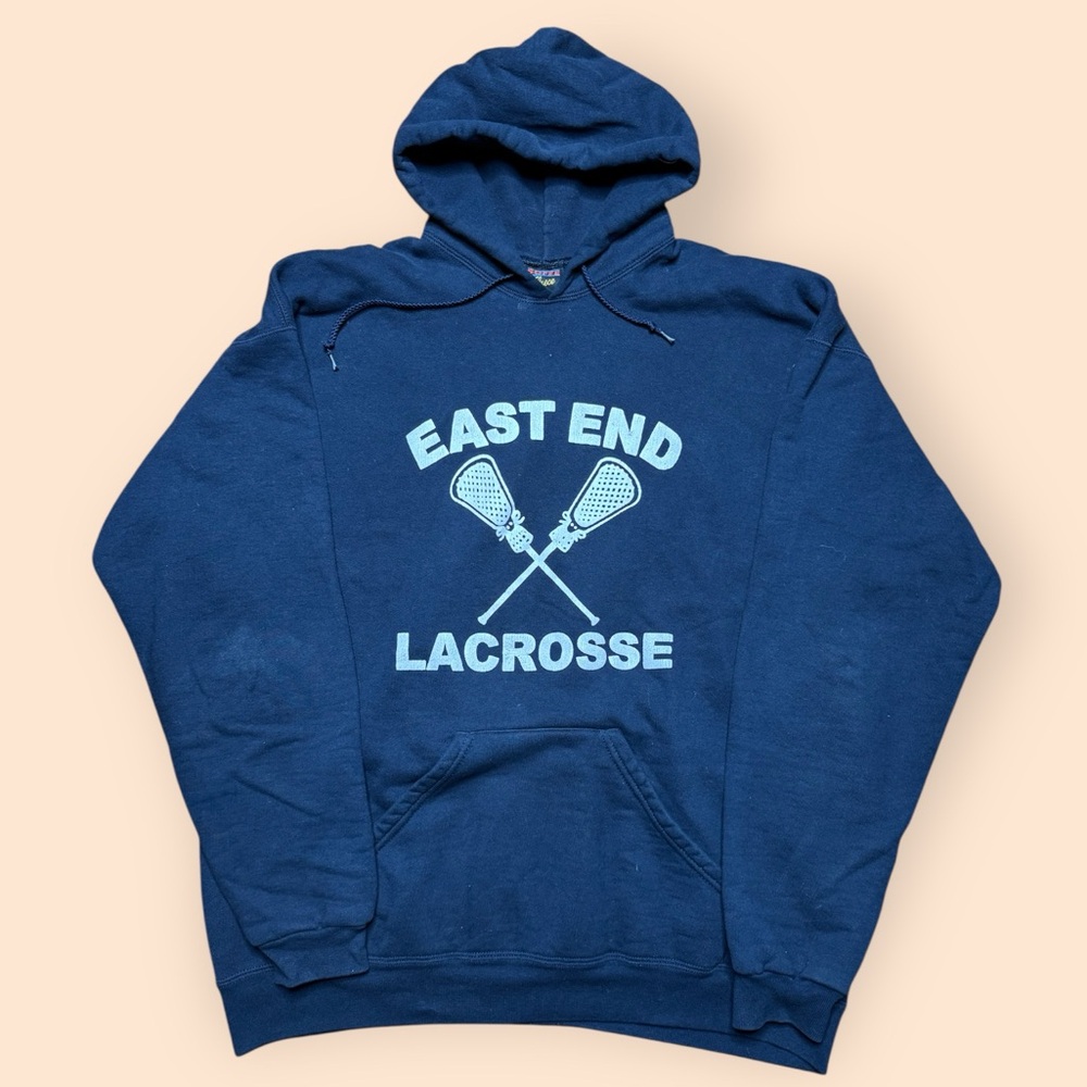 Vintage 1990s East End Lacrosse Hoodie Men’s 2XL Blue Pittsburgh Vtg